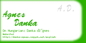 agnes danka business card